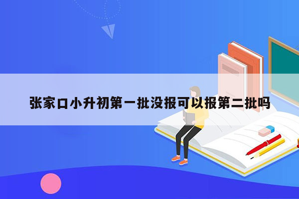 张家口小升初第一批没报可以报第二批吗