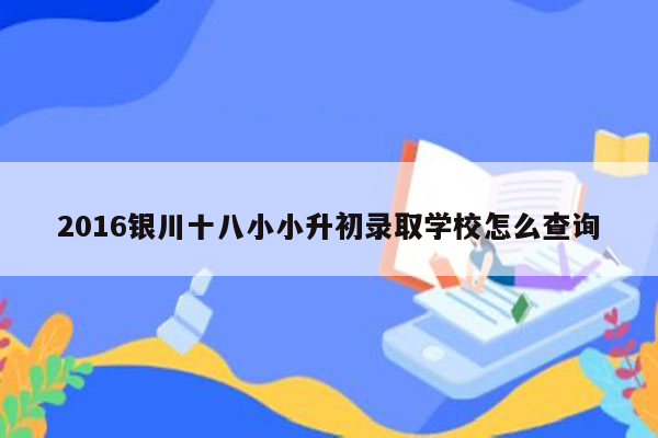 2016银川十八小小升初录取学校怎么查询