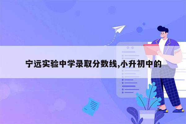 宁远实验中学录取分数线,小升初中的