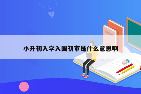 小升初入学入园初审是什么意思啊