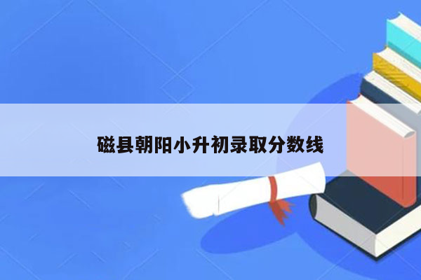 磁县朝阳小升初录取分数线