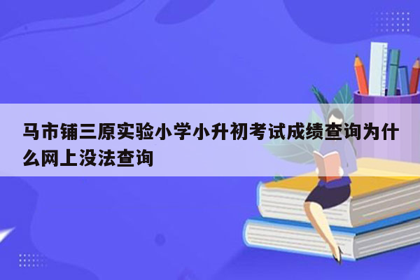 马市铺三原实验小学小升初考试成绩查询为什么网上没法查询