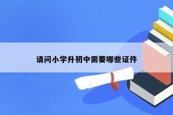 请问小学升初中需要哪些证件