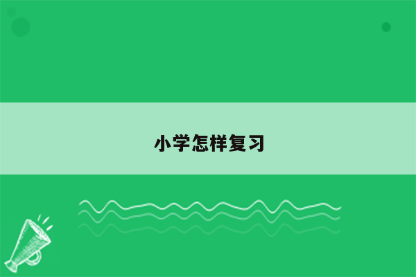 小学怎样复习