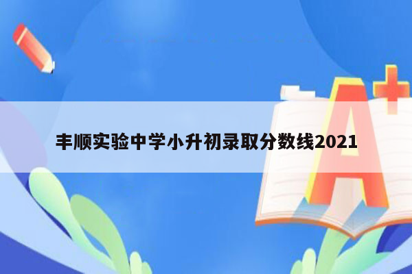 丰顺实验中学小升初录取分数线2021