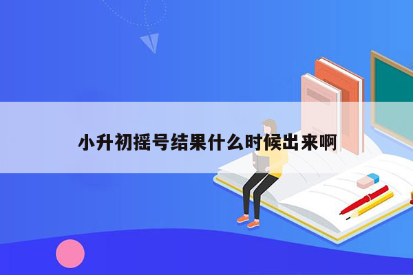 小升初摇号结果什么时候出来啊