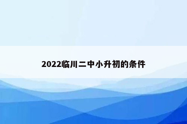 2022临川二中小升初的条件