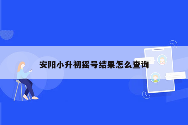 安阳小升初摇号结果怎么查询