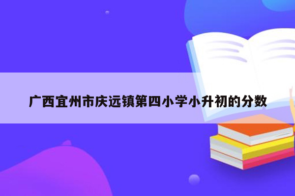 广西宜州市庆远镇第四小学小升初的分数