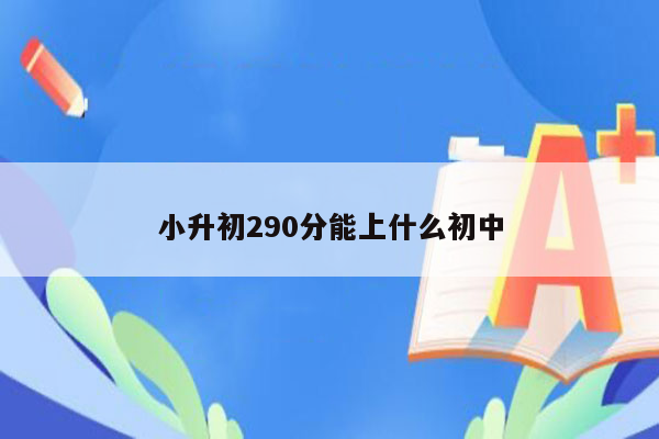 小升初290分能上什么初中