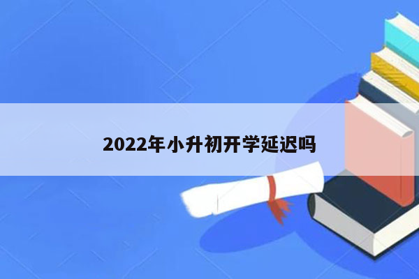 2022年小升初开学延迟吗