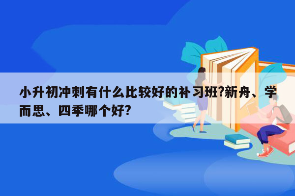 小升初冲刺有什么比较好的补习班?新舟、学而思、四季哪个好?