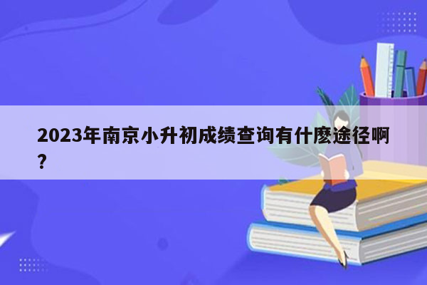 2023年南京小升初成绩查询有什麽途径啊?