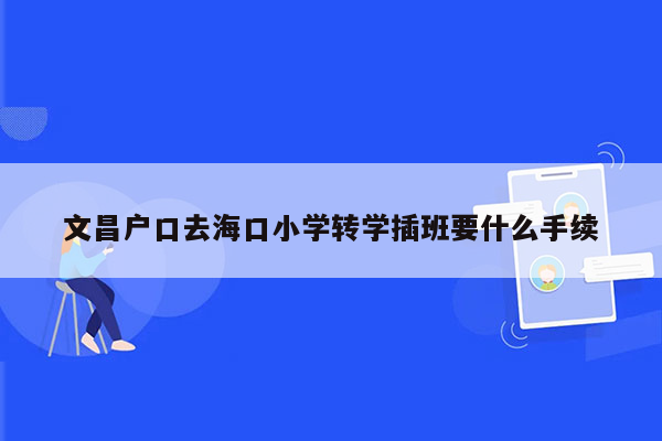 文昌户口去海口小学转学插班要什么手续