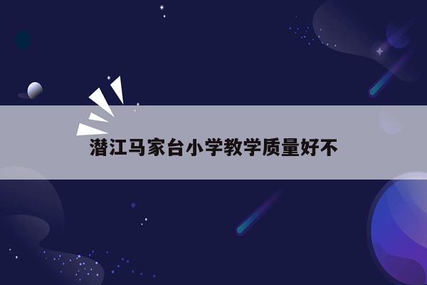 潜江马家台小学教学质量好不