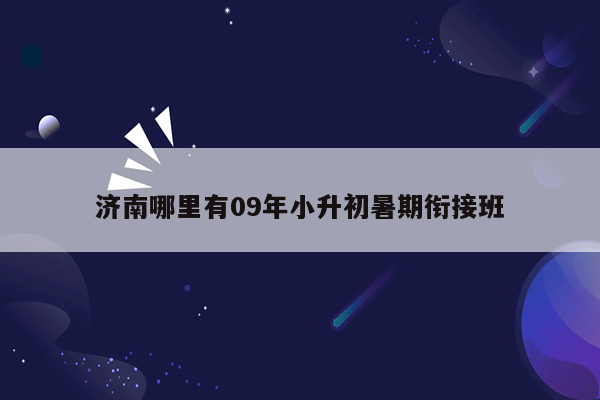 济南哪里有09年小升初暑期衔接班