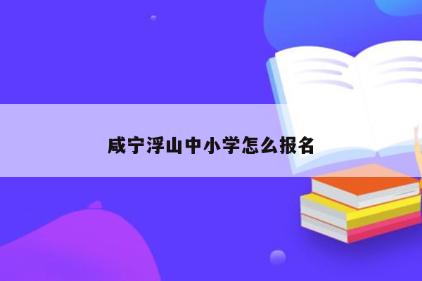 咸宁浮山中小学怎么报名