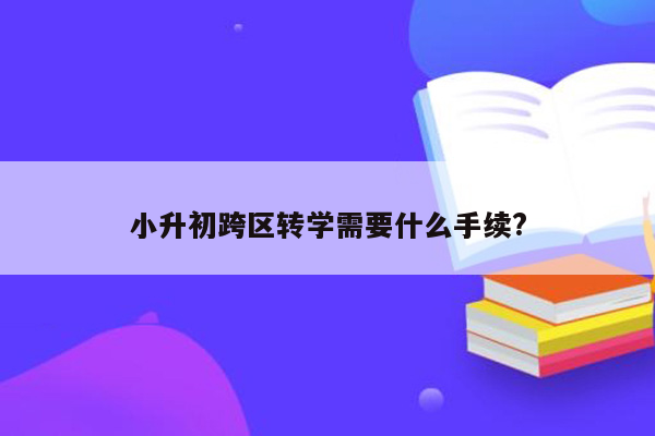 小升初跨区转学需要什么手续?