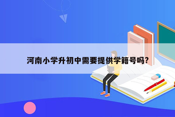 河南小学升初中需要提供学籍号吗?