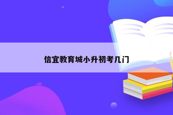 信宜教育城小升初考几门