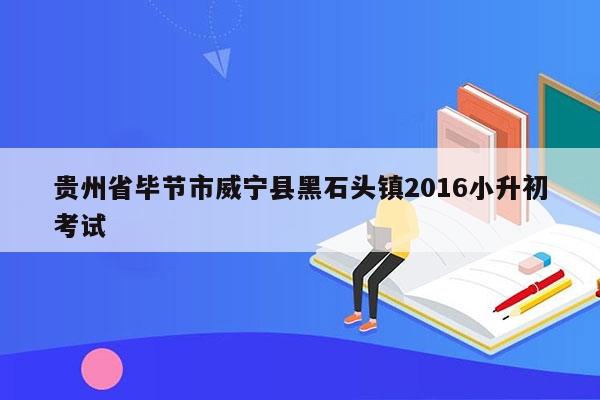 贵州省毕节市威宁县黑石头镇2016小升初考试