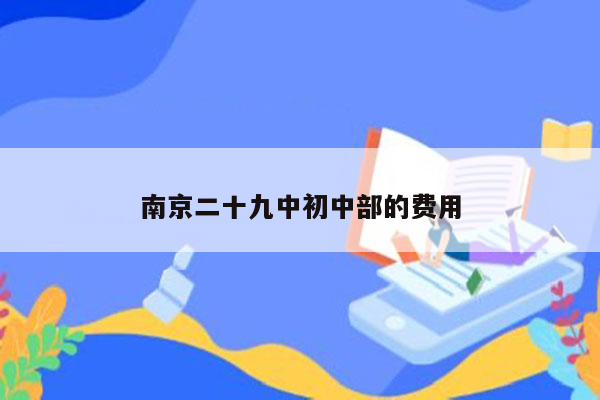 南京二十九中初中部的费用