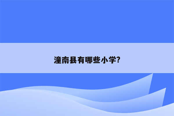 潼南县有哪些小学?