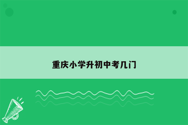 重庆小学升初中考几门