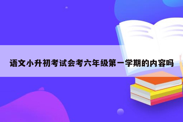 语文小升初考试会考六年级第一学期的内容吗