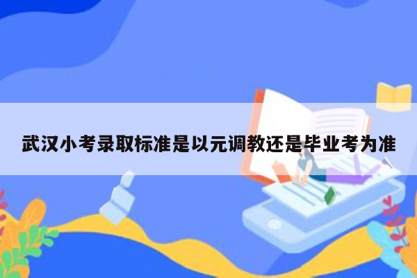 武汉小考录取标准是以元调教还是毕业考为准