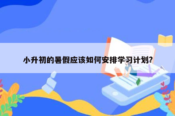 小升初的暑假应该如何安排学习计划?