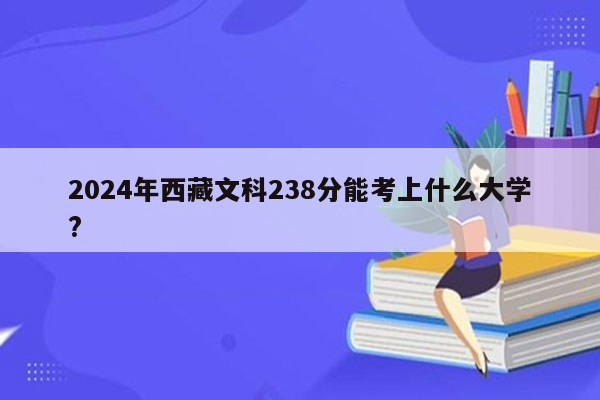 2024年西藏文科238分能考上什么大学?