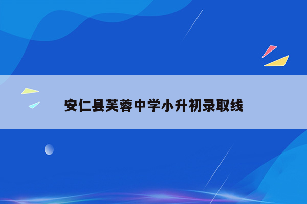 安仁县芙蓉中学小升初录取线