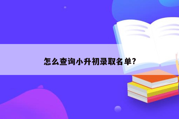 怎么查询小升初录取名单?