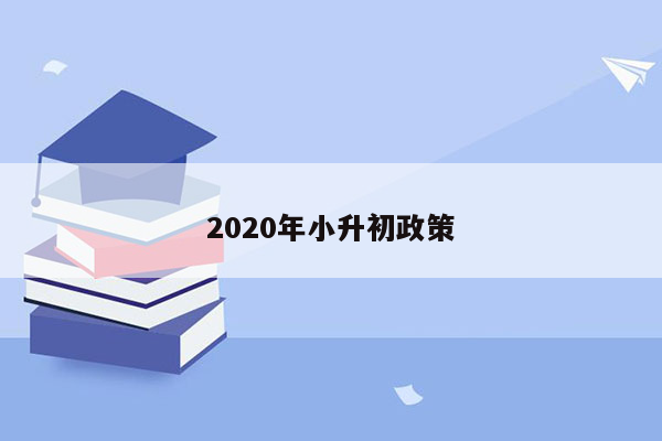 2020年小升初政策