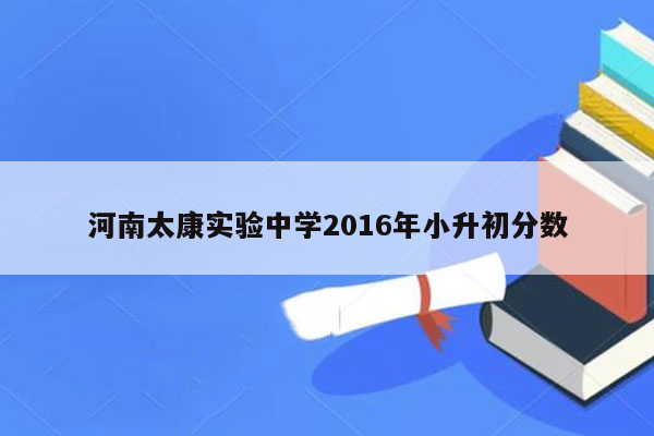 河南太康实验中学2016年小升初分数