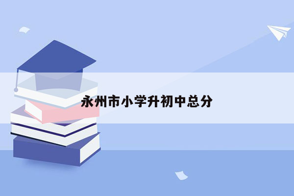 永州市小学升初中总分