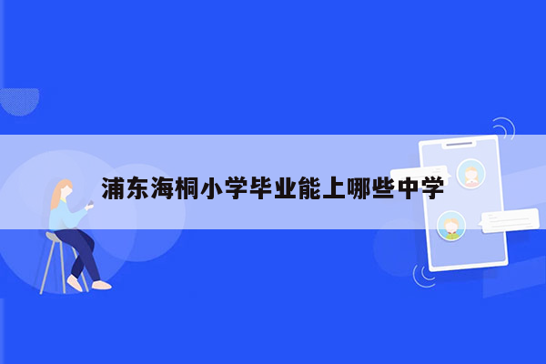 浦东海桐小学毕业能上哪些中学