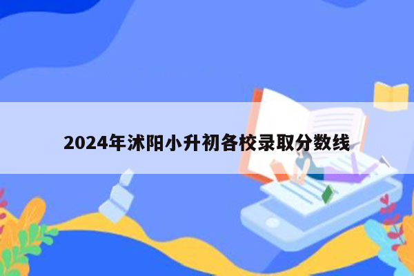 2024年沭阳小升初各校录取分数线