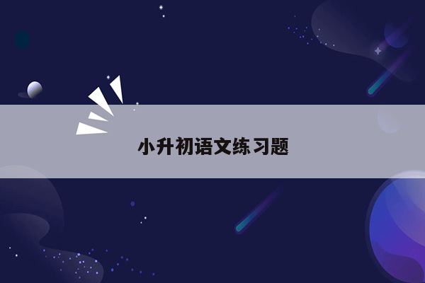 小升初语文练习题