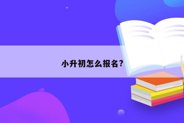 小升初怎么报名?