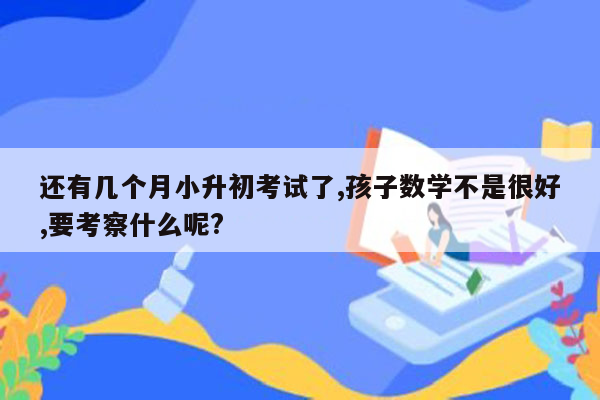 还有几个月小升初考试了,孩子数学不是很好,要考察什么呢?