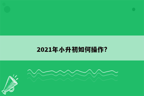 2021年小升初如何操作?