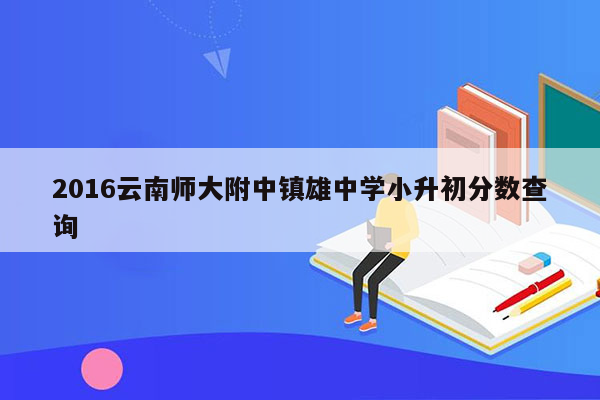 2016云南师大附中镇雄中学小升初分数查询