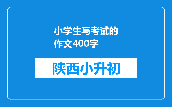 小学生写考试的作文400字