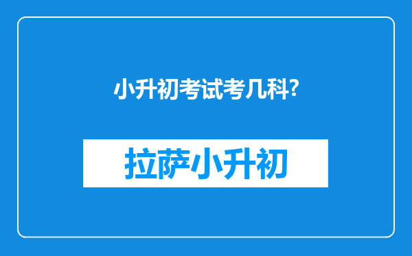 小升初考试考几科?