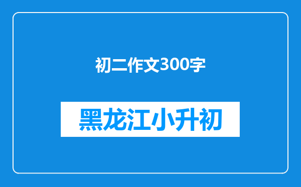 初二作文300字