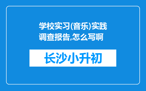 学校实习(音乐)实践调查报告,怎么写啊