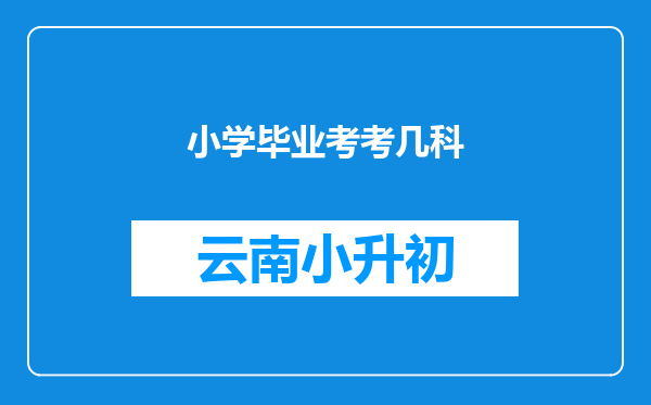 小学毕业考考几科