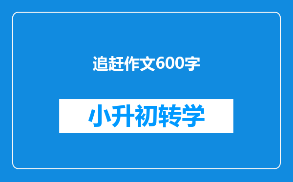 追赶作文600字